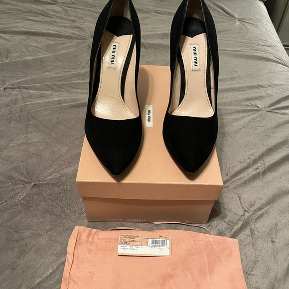 Miu Miu Shoes - New Miu Miu Calzature Donna Suede Pumps Size 40